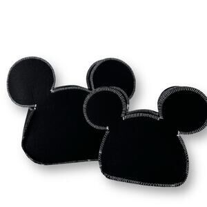 Disney Mickey Mouse Black Ear 2 Piece Felt Nursery Storage Caddy Set Lot